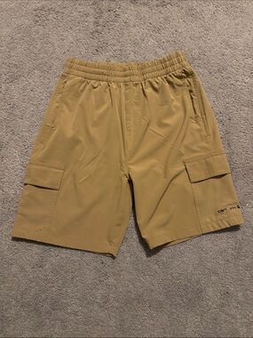 Carhartt Boys Khaki Elastic-Waist Cargo Shorts